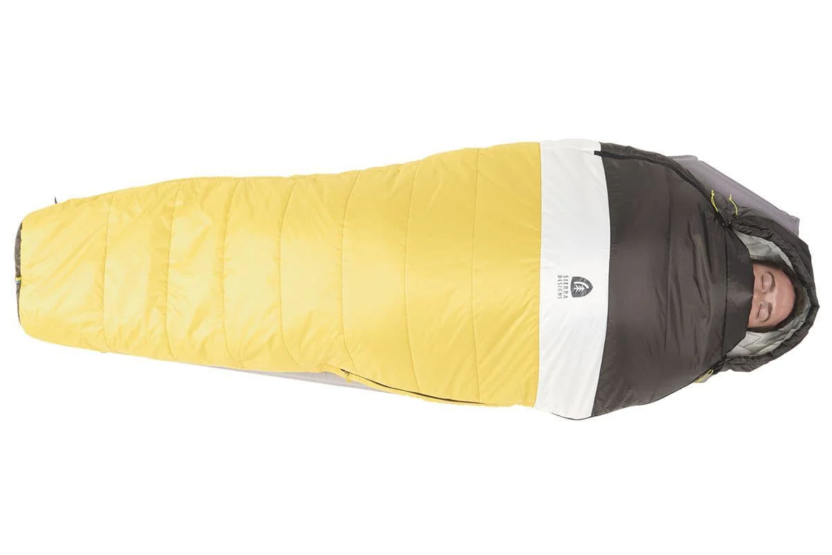 Sierra Designs Synthesis 50 Sleeping Bag- Black and Yellow - Image 3