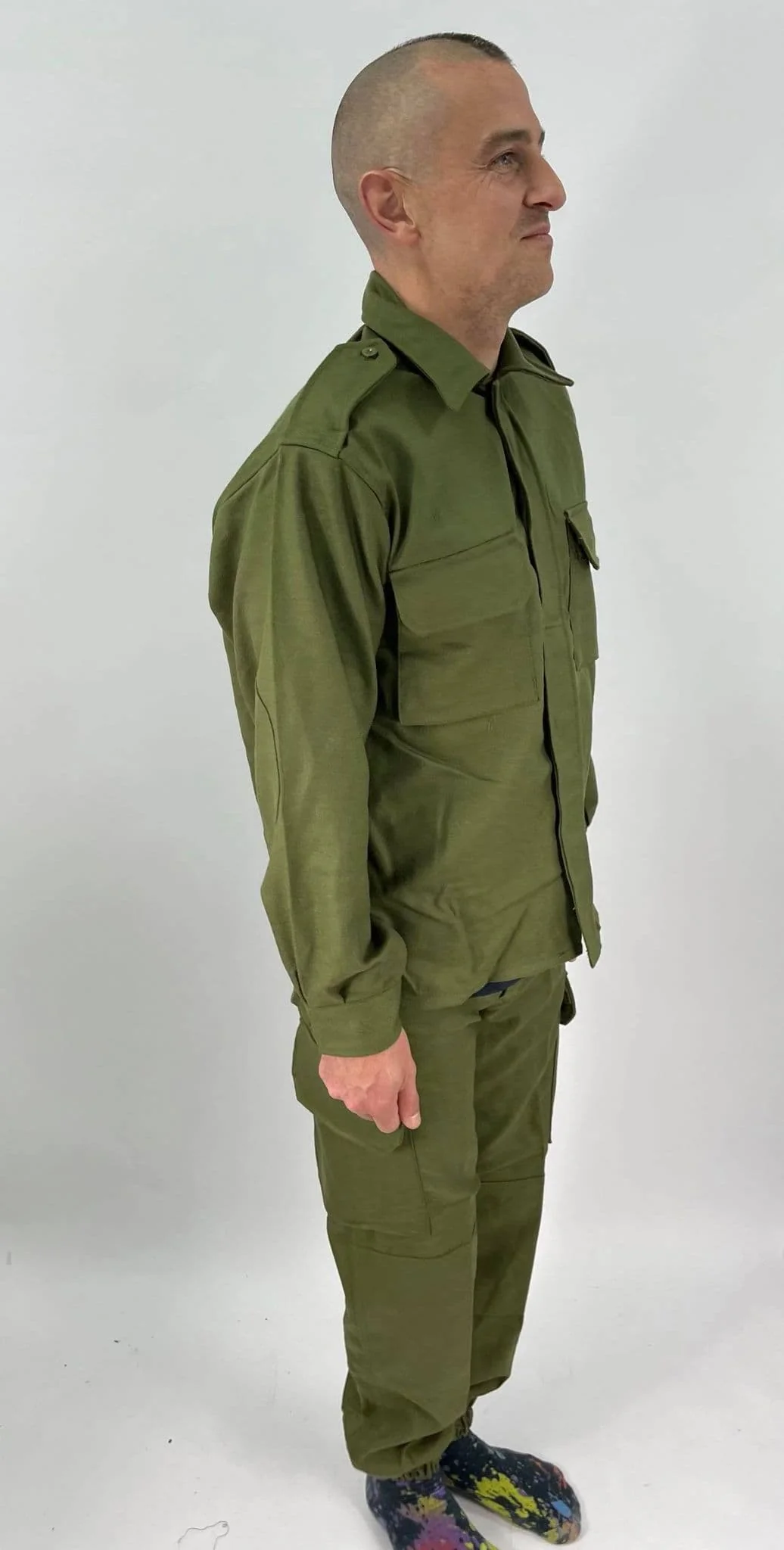 Spanish Military Wool Olive Bushcraft Trousers - Image 2