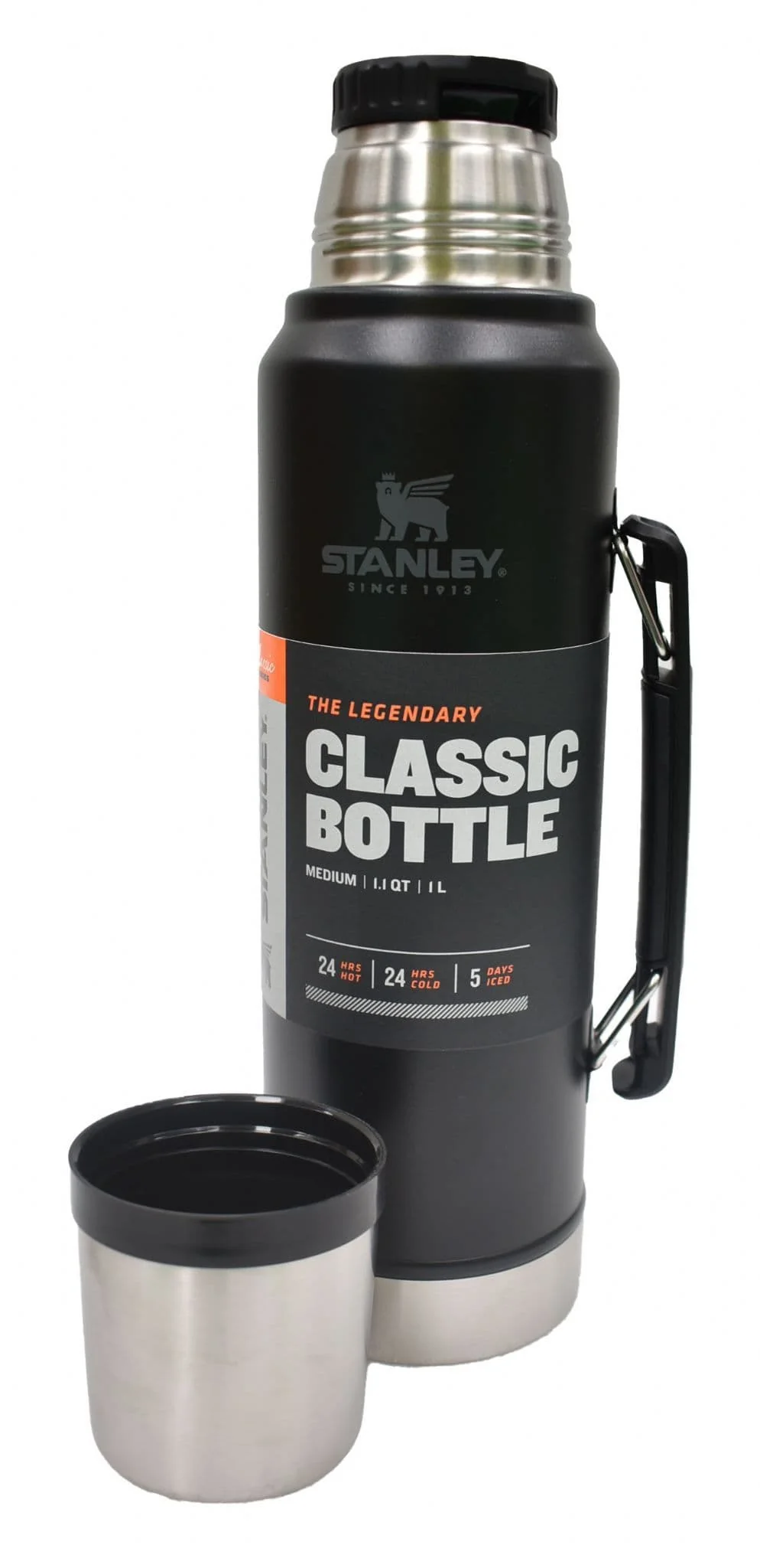 Stanley Classic Vacuum Insulated Bottle 1.0 Litres - Matte Black - Image 4