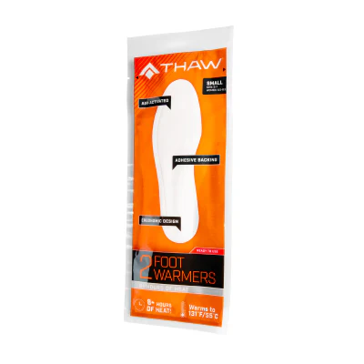 THAW 2-Pack Disposable Foot Warmer in Sizes 4-6