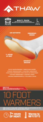 THAW ThermalSoles Disposable Foot Warmers