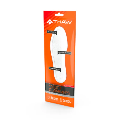 THAW WarmTek 2-Pack Disposable Foot Warmers Size 5-11