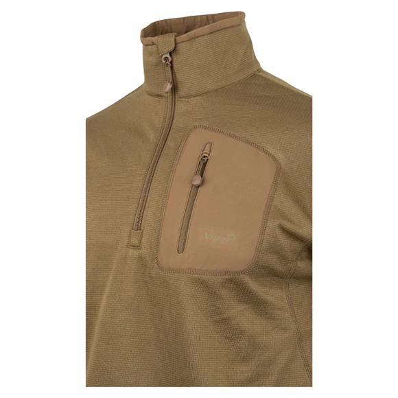 Viper Technical Mid Layer Fleece Top - Coyote - Image 5